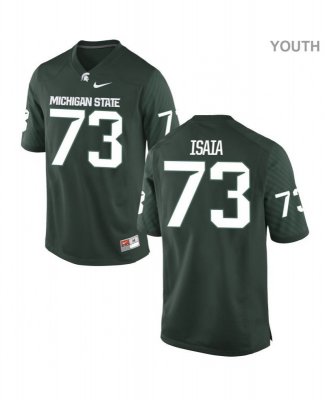 Youth Jacob Isaia Michigan State Spartans #73 Nike NCAA Green Authentic College Stitched Football Jersey EE50X65TQ